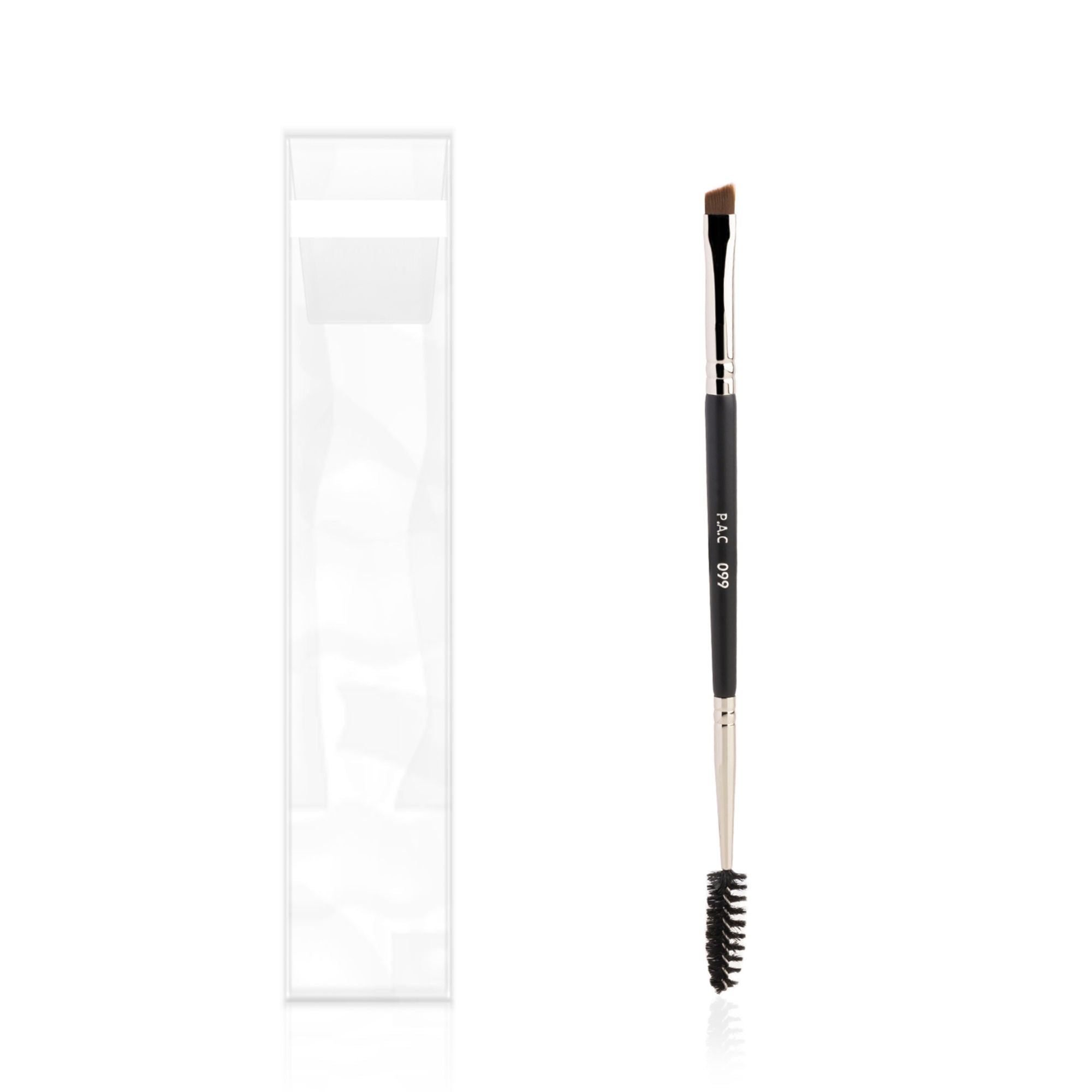 PAC Studio Eyebrow Brush 099 -Angular Eyebrow Brush with Spoolie, Precise Tip for Filling & Sculpting Brows | Grocsy