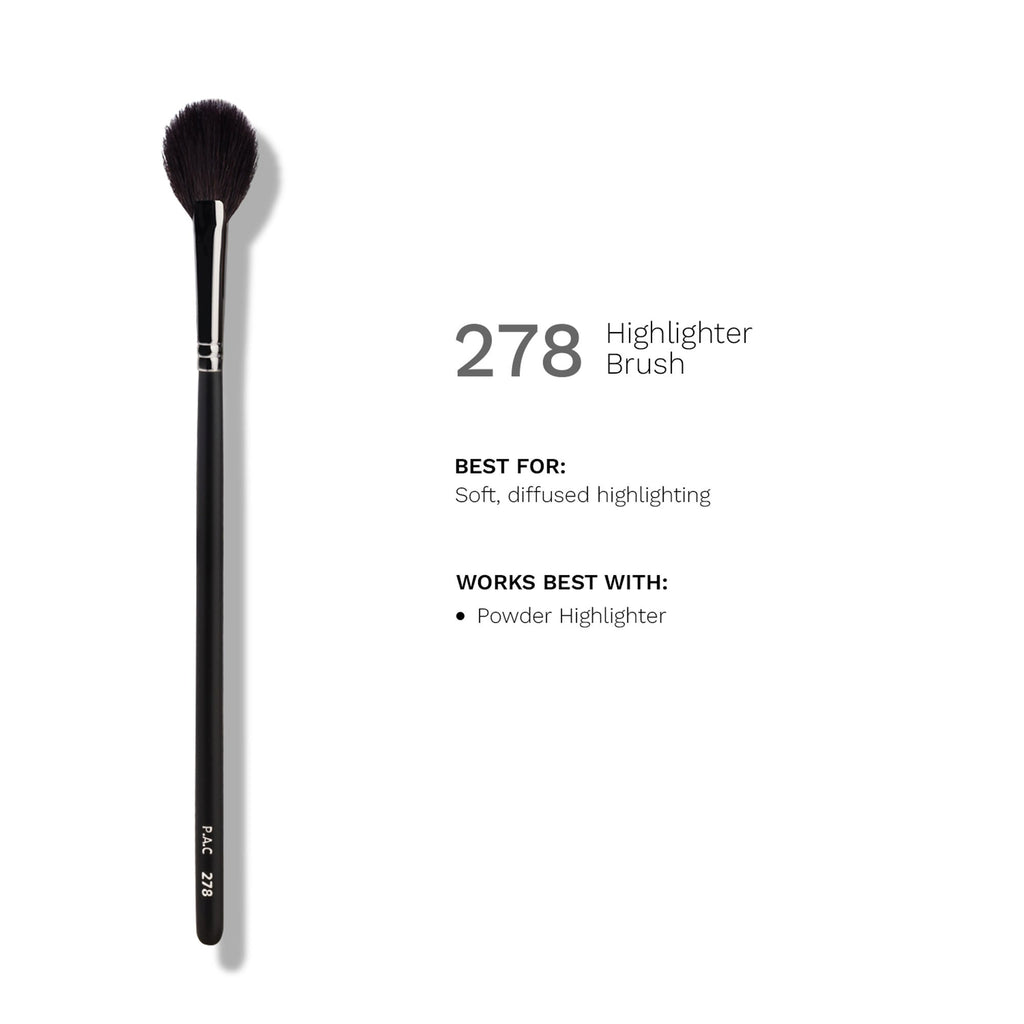 PAC Studio Highlighter Brush 278 - Medium Highlighter Brush, Soft Natural Bristles, | Grocsy