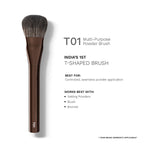 PAC Studio T01 Multi-Purpose Powder Brush - Densely Packed Synthetic Bristles, Ideal for Blush & Contour | Grocsy