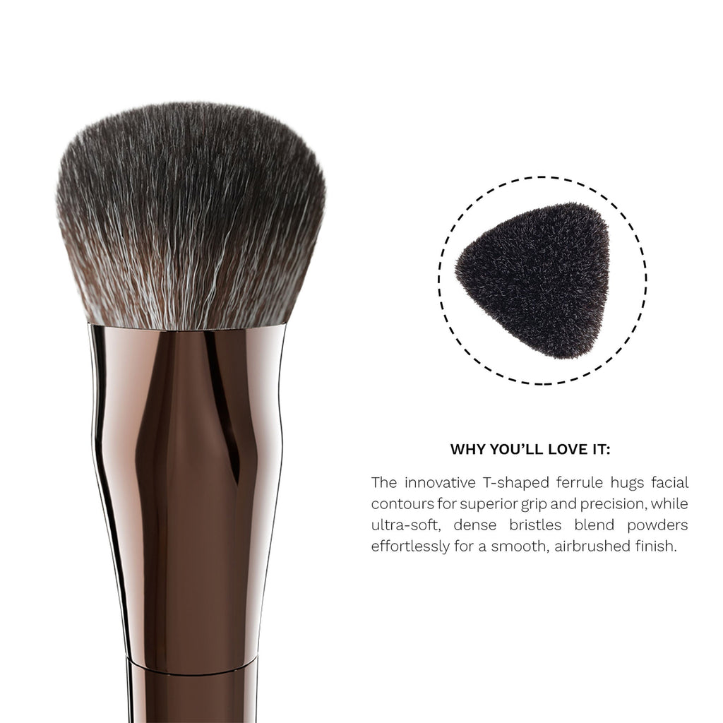 PAC Studio T01 Multi-Purpose Powder Brush - Densely Packed Synthetic Bristles, Ideal for Blush & Contour | Grocsy