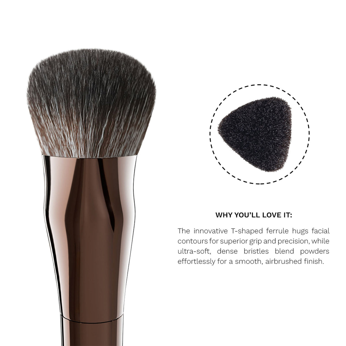 PAC Studio T01 Multi-Purpose Powder Brush - Densely Packed Synthetic Bristles, Ideal for Blush & Contour | Grocsy