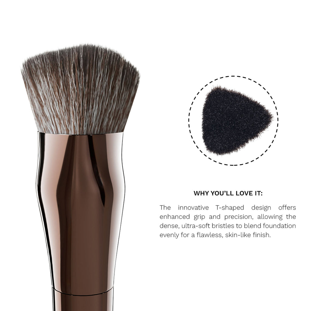PAC Studio T02 Foundation Blending Brush - Densely Packed Synthetic Bristles for Foundation Blending | Grocsy