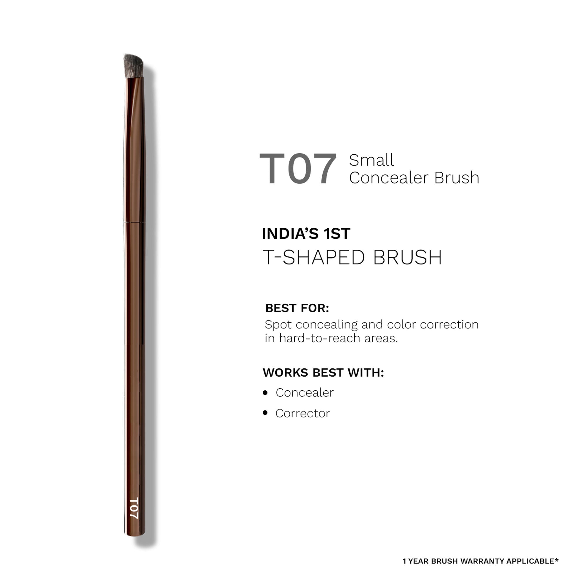 PAC Studio T07 Small Concealer Brush - Precision Tip for Spot Concealing, Eyeshadow Application & Blending | Grocsy
