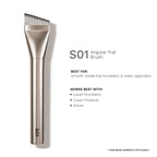 PAC Studio S01 Angular Flat Brush -Ideal for Moisturizers Primers & Foundations, Smooth Uniform Application | Grocsy