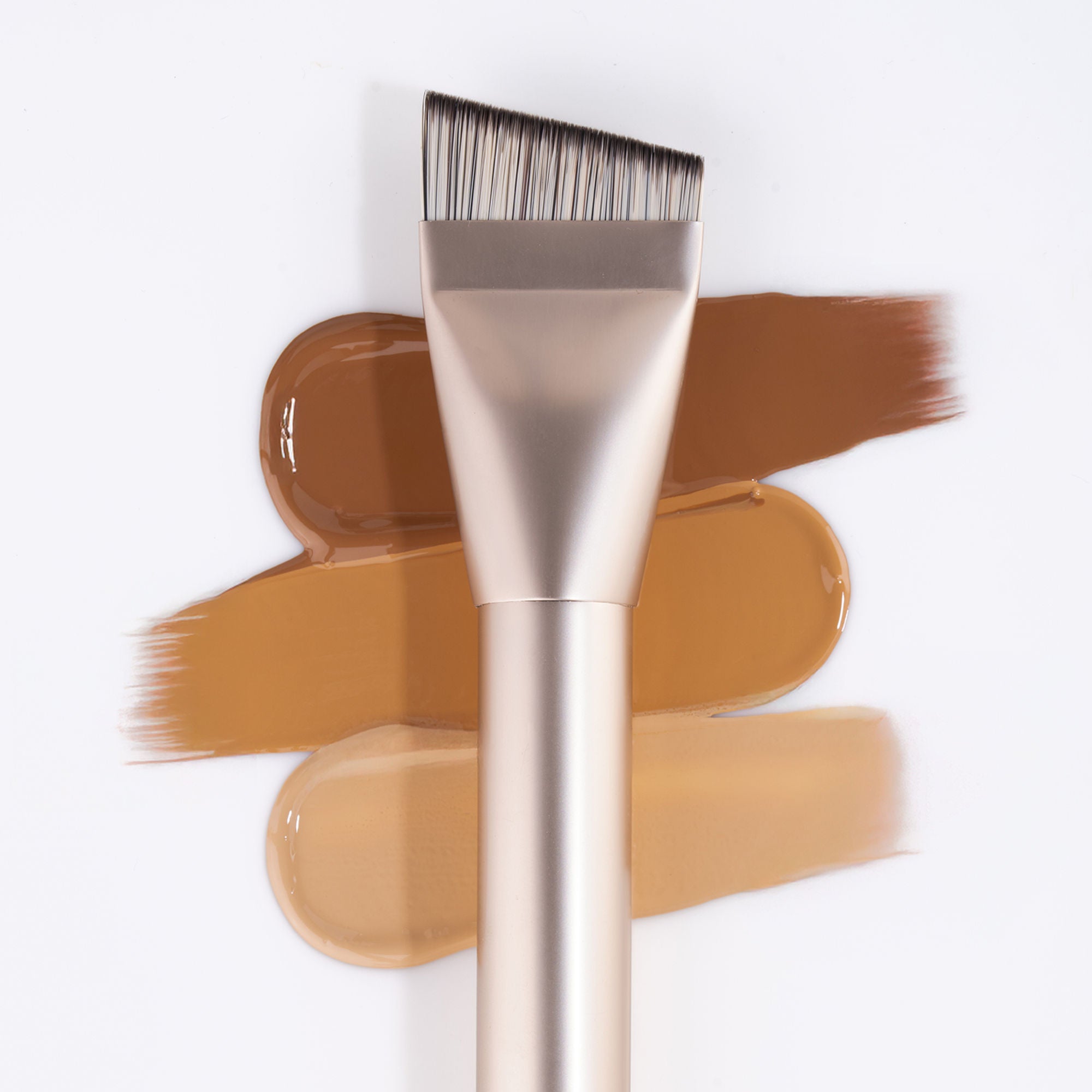 PAC Studio S01 Angular Flat Brush -Ideal for Moisturizers Primers & Foundations, Smooth Uniform Application | Grocsy