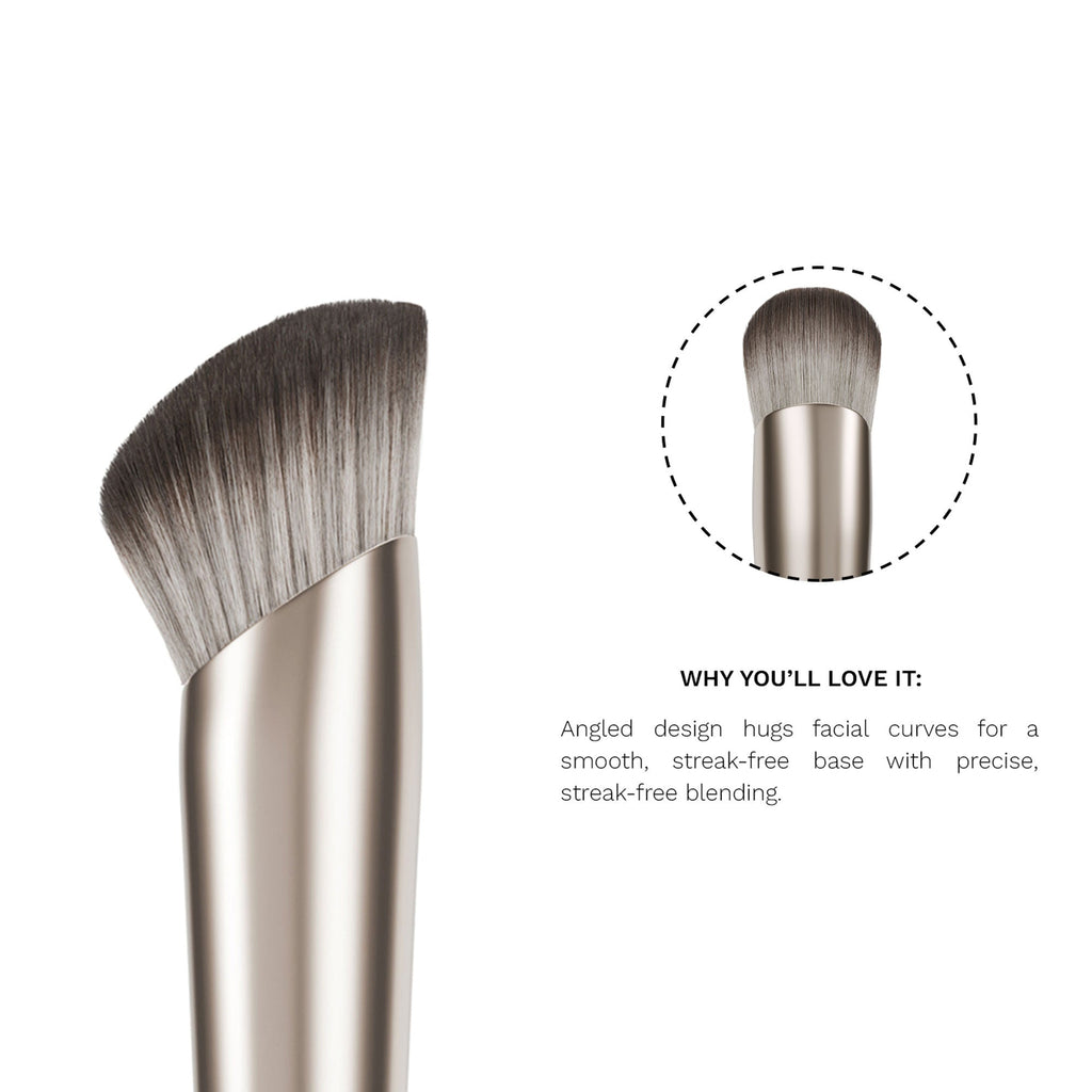 PAC Studio S02 Angular Foundation Brush - Angled for Superior Control, Even Coverage & Streak Free Finish | Grocsy