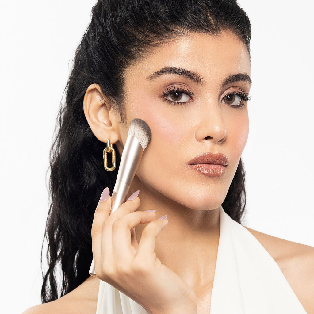 PAC Studio S02 Angular Foundation Brush - Angled for Superior Control, Even Coverage & Streak Free Finish | Grocsy