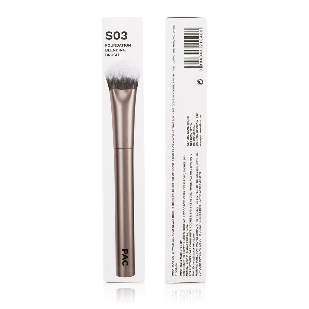PAC Studio S03 Foundation Blending Brush - Creates Airbrush Finish, Designed for Post Application Blending | Grocsy