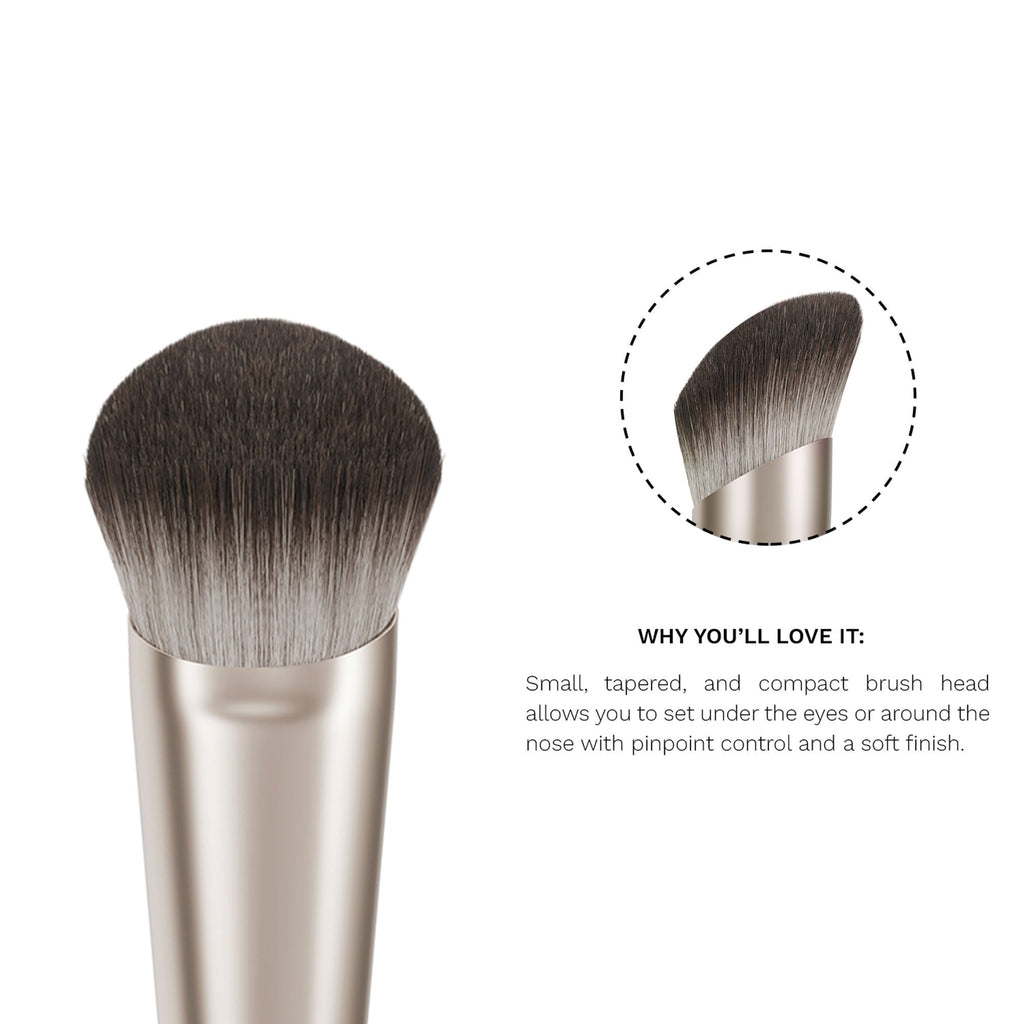 PAC Studio S05 Small Powder Brush - Tapered Powder Brush for Expert Precision, Ideal for Under Eye Baking | Grocsy