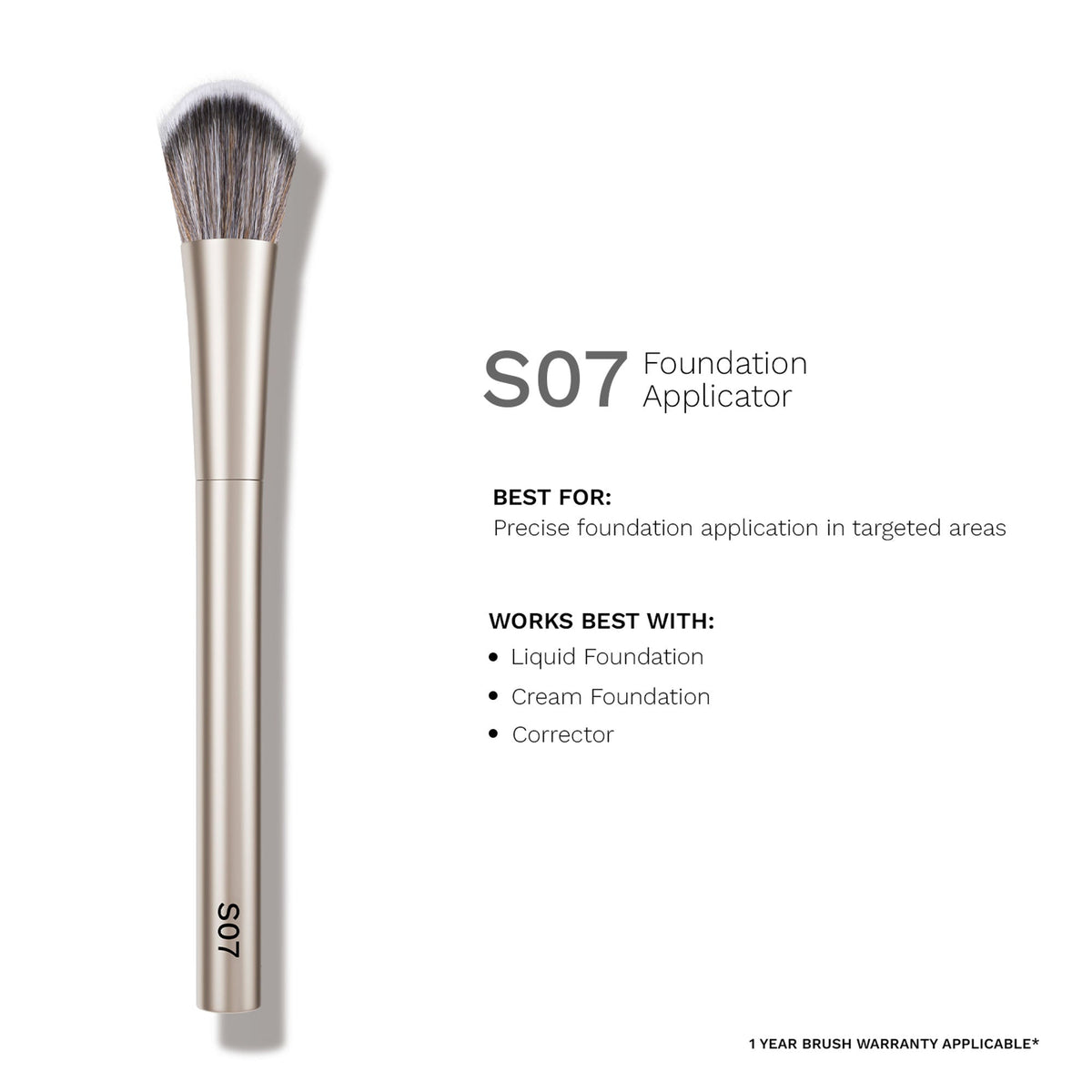 PAC Studio S07 Foundation Applicator - Unique Kitten Paw Shape, Ensures Smooth Blending, Streak Free Finish | Grocsy