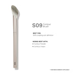 PAC Studio S09 Contour Brush - Lightly Packed Fluffy Angular Brush Ideal to Contour Face Neck & Collarbone | Grocsy