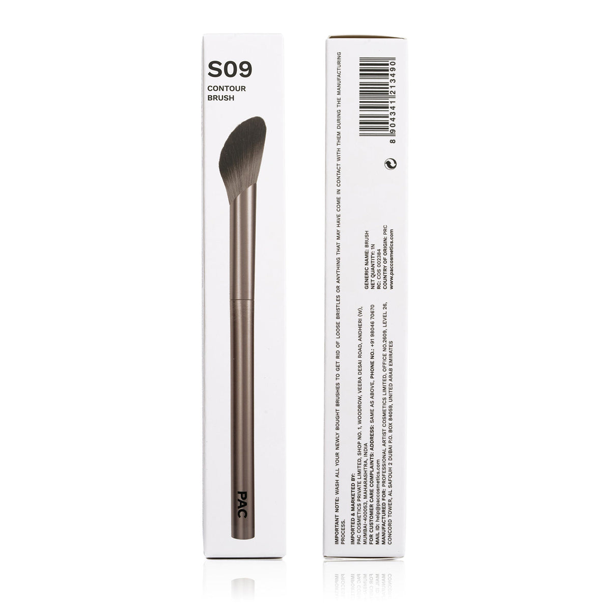 PAC Studio S09 Contour Brush - Lightly Packed Fluffy Angular Brush Ideal to Contour Face Neck & Collarbone | Grocsy