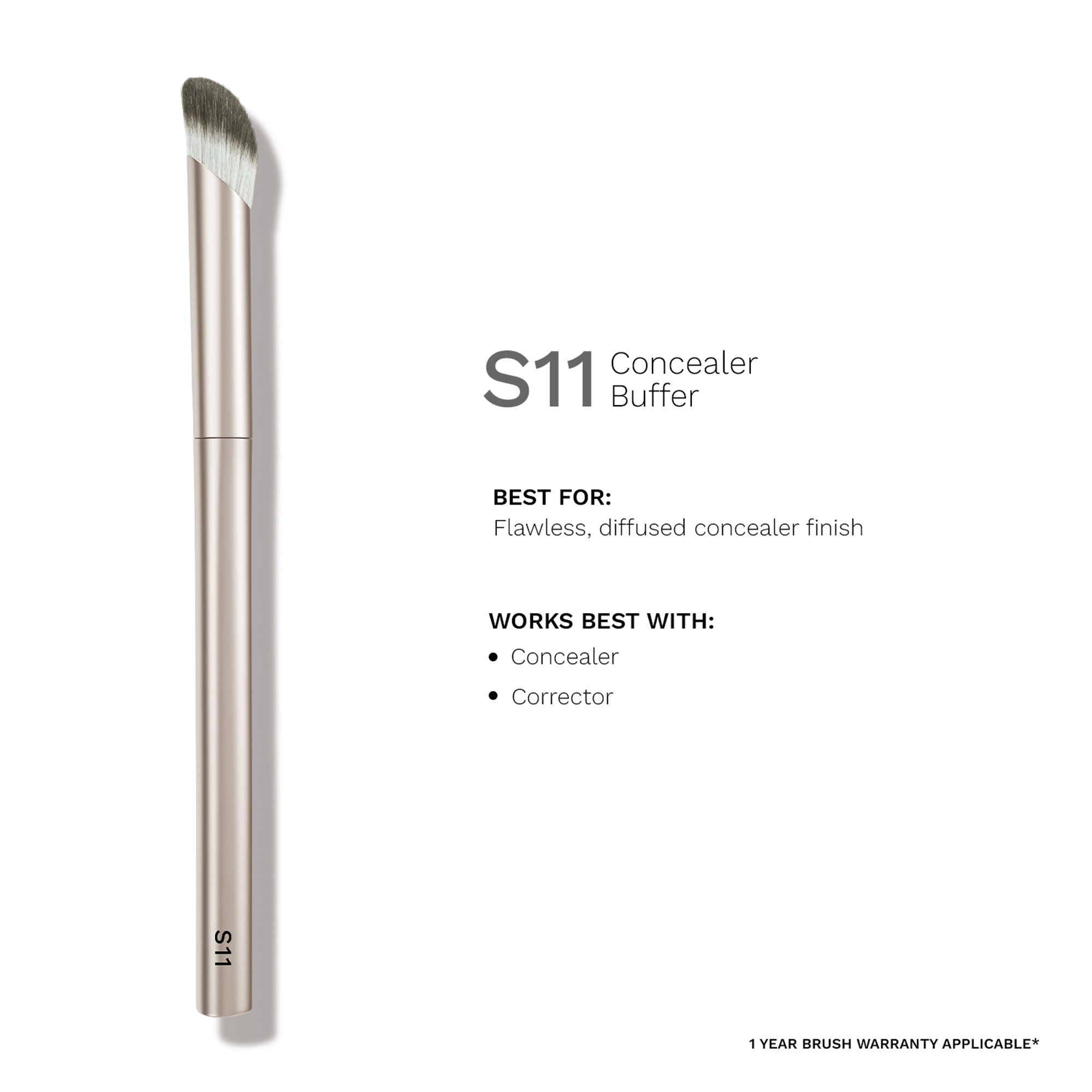 PAC Studio S11 Concealer Buffer - Densely Packed Bristles for Spot Concealing, High Precision Blending | Grocsy