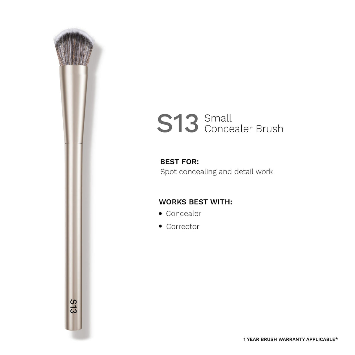 PAC Studio S13 Small Concealer Brush - Kitten Paw Shape allows Precision Coverage, Ideal for Inner Corners | Grocsy
