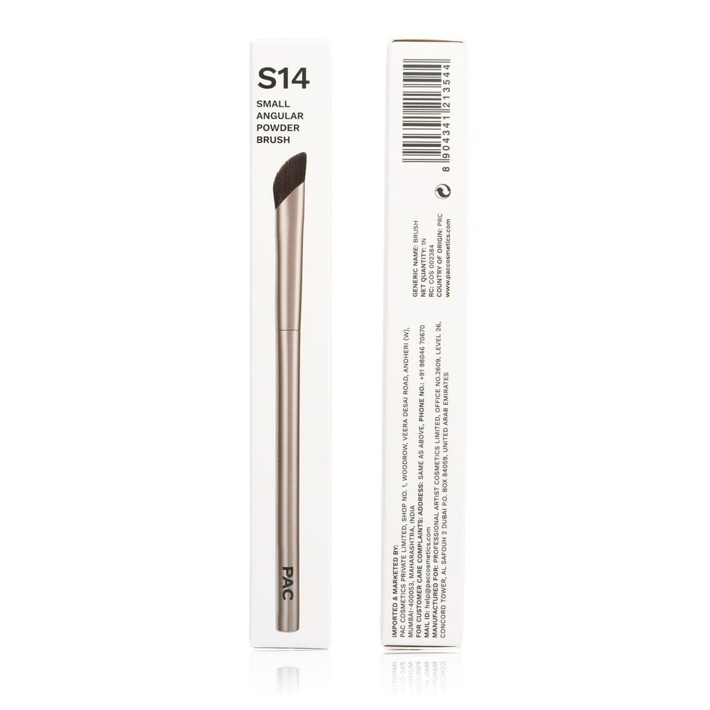 PAC Studio S14 Small Angular Powder Brush - Short Angled Brush for Precise Detailing & Lash Line Definition | Grocsy