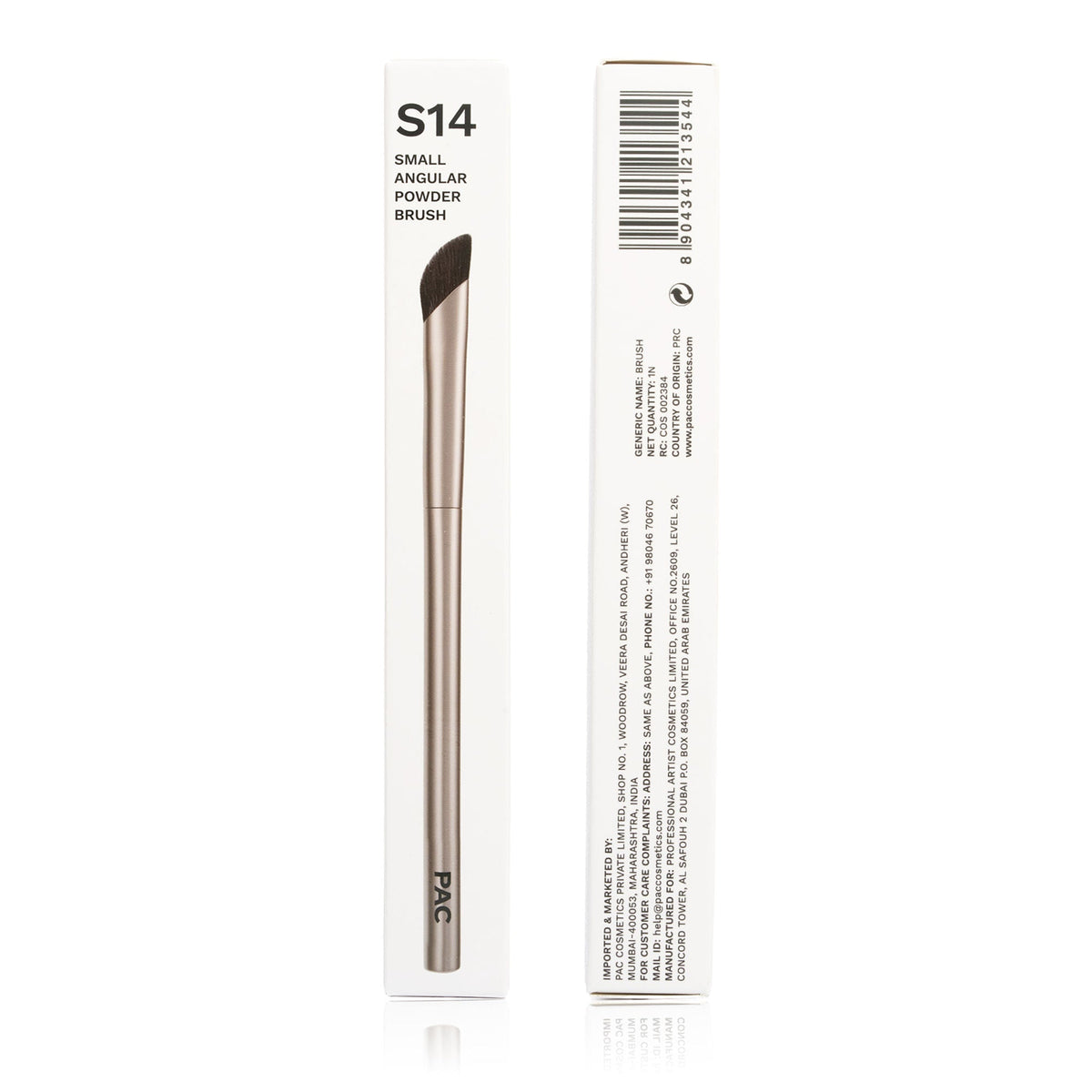 PAC Studio S14 Small Angular Powder Brush - Short Angled Brush for Precise Detailing & Lash Line Definition | Grocsy