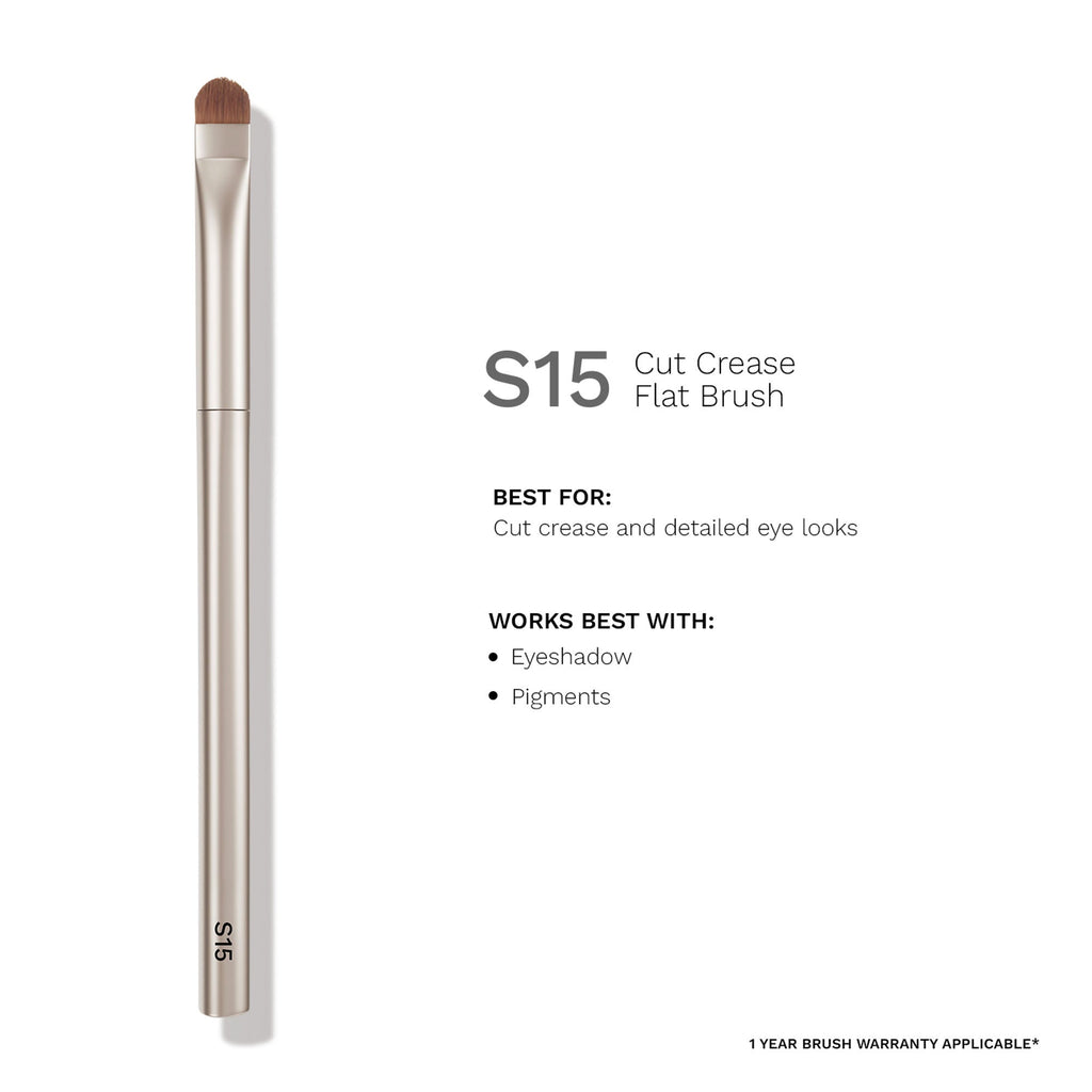 PAC Studio S15 Cut Crease Flat Brush - Great for Detailed Eye Work, Precise Glitter Shimmer Placement | Grocsy