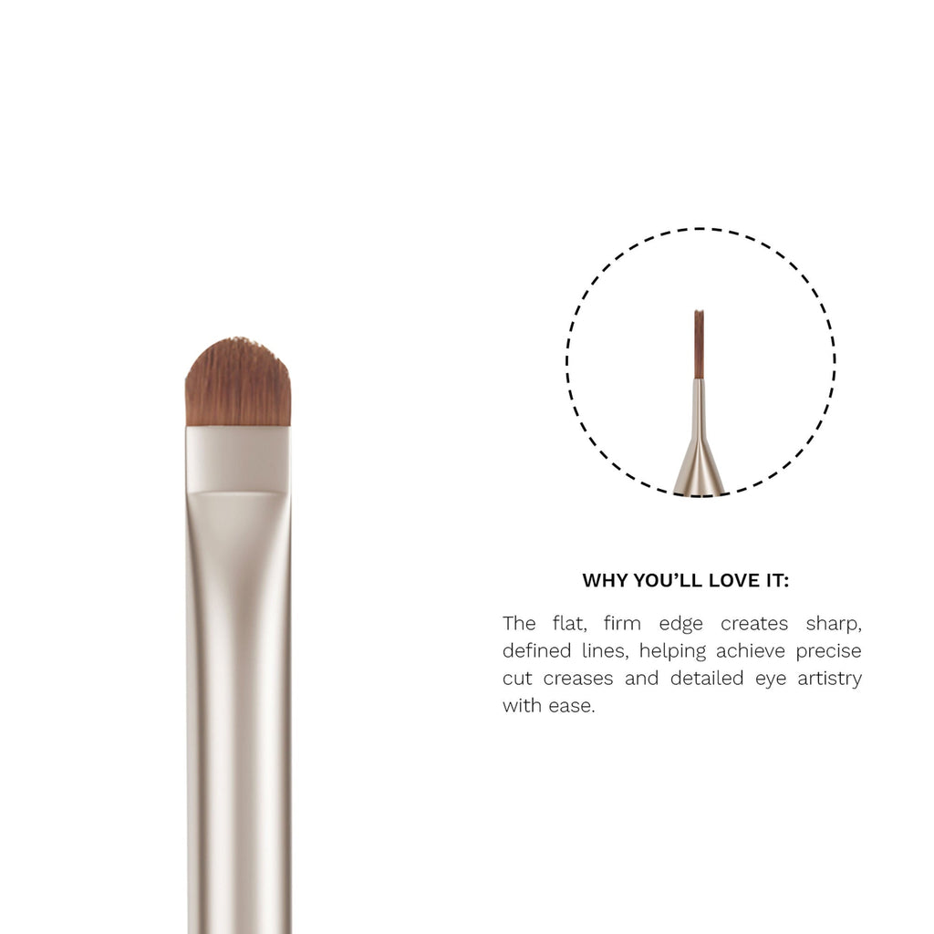 PAC Studio S15 Cut Crease Flat Brush - Great for Detailed Eye Work, Precise Glitter Shimmer Placement | Grocsy