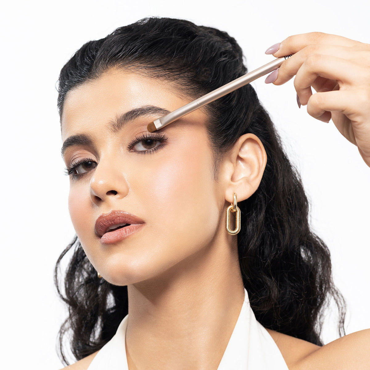 PAC Studio S15 Cut Crease Flat Brush - Great for Detailed Eye Work, Precise Glitter Shimmer Placement | Grocsy