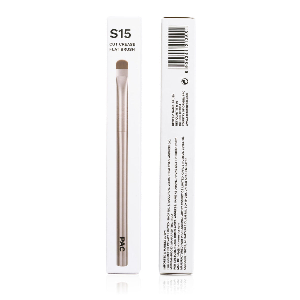 PAC Studio S15 Cut Crease Flat Brush - Great for Detailed Eye Work, Precise Glitter Shimmer Placement | Grocsy
