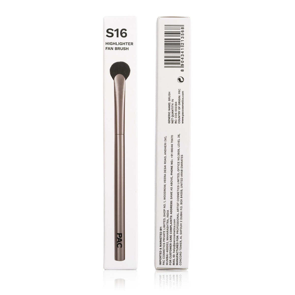 PAC Studio S16 Highlighter Fan Brush - Feather Light Application, Ultra Soft Bristles, Even Application | Grocsy