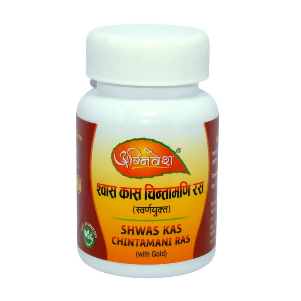 Agnivesh Shwas Kas Chintamani Ras (With Gold) | Grocsy