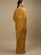 Sangria Bandhani Printed Beads and Stones Saree | Grocsy