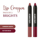Love Earth Lip Crayon Non-Transfer Lipstick - Brights | Grocsy