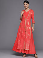 Ahalyaa Floral Printed Ethnic Maxi Dress | Grocsy