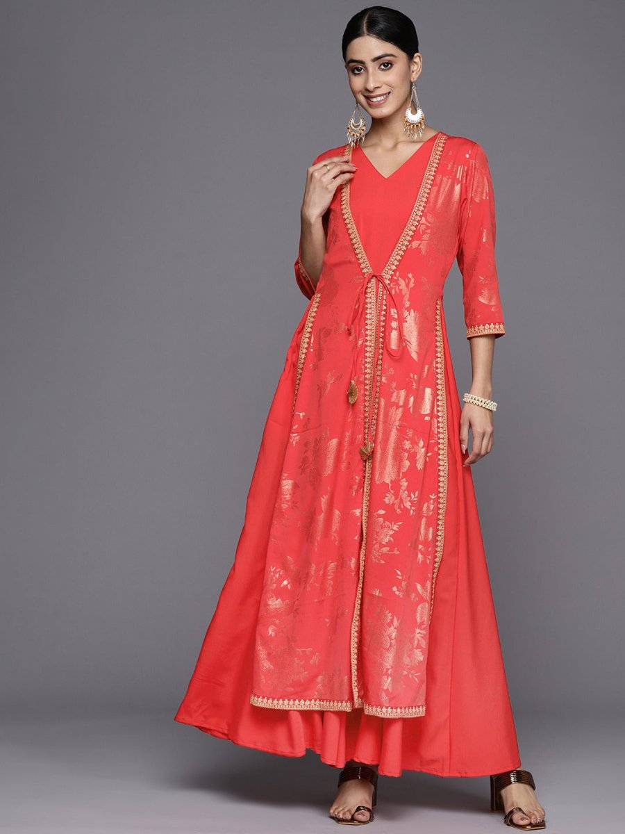 Ahalyaa Floral Printed Ethnic Maxi Dress | Grocsy