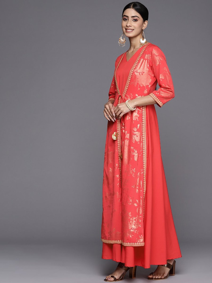 Ahalyaa Floral Printed Ethnic Maxi Dress | Grocsy