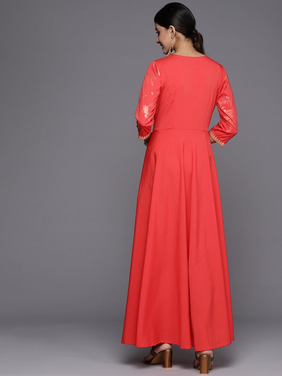 Ahalyaa Floral Printed Ethnic Maxi Dress | Grocsy