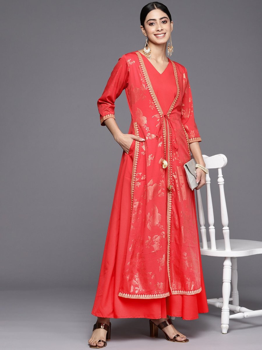Ahalyaa Floral Printed Ethnic Maxi Dress | Grocsy