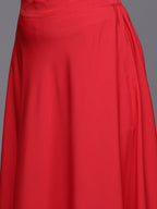 Ahalyaa Crepe Top With Skirt & Jacket | Grocsy