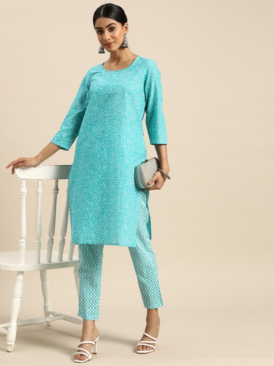 All About You Bandhani Printed Regular Kurta with Trousers | Grocsy