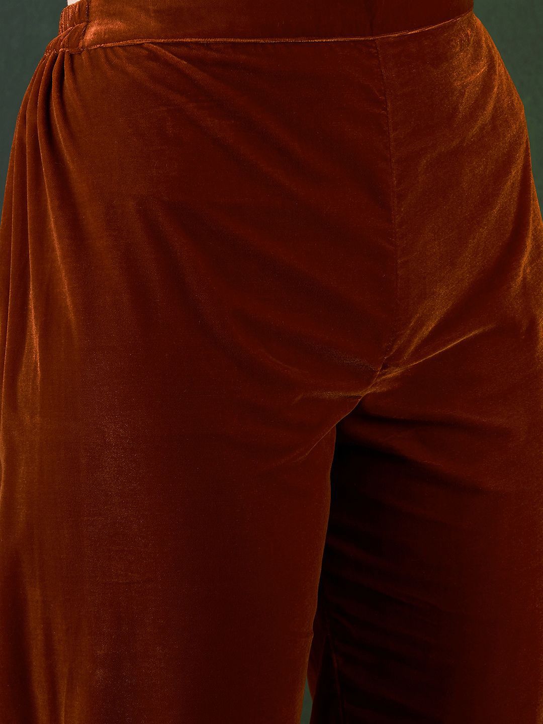 Sangria Embroidered Velvet Kurta & Trousers with Dupatta | Grocsy