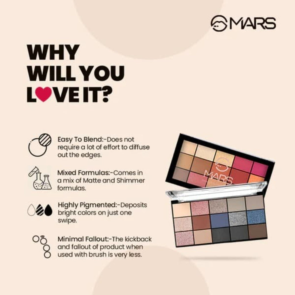 MARS Cosmetics Fantasy 15 Eyeshadow Palette - 1 | Grocsy