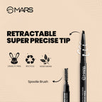 MARS Cosmetics Micro Precision Brow Pencil - Black | Grocsy