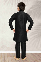 Raivat Ethnic Banarasi Silk Digital Printed Kurta Pajama With Jacket In Maroon Colour | Grocsy