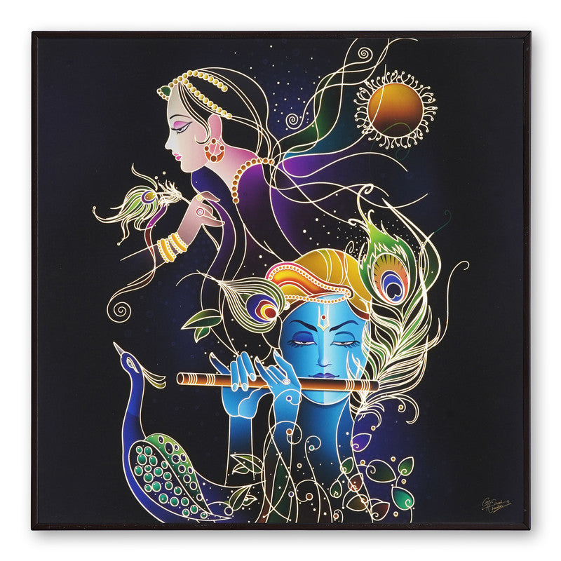 Tehzeeb Creations Golden Embossed Wall Painting | Grocsy