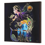 Tehzeeb Creations Golden Embossed Wall Painting | Grocsy