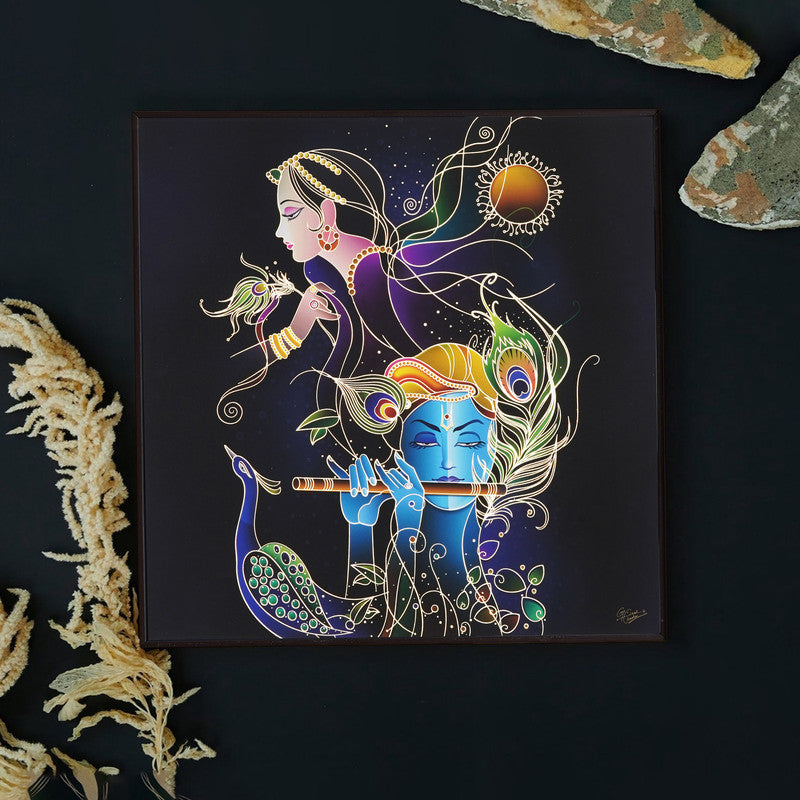 Tehzeeb Creations Golden Embossed Wall Painting | Grocsy