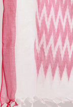 Mominos Fashion Moeza Women's Handloom Cotton Ikkat Baby Pink Dupatta | Grocsy