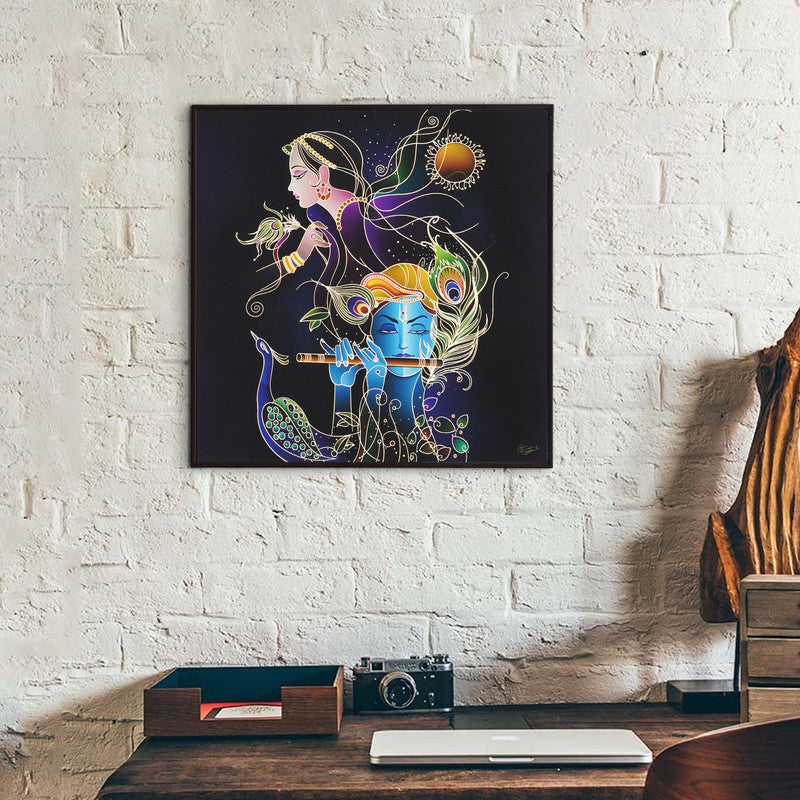 Tehzeeb Creations Golden Embossed Wall Painting | Grocsy