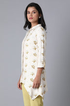 W for Woman Ecru Printed Top | Grocsy