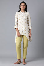 W for Woman Ecru Printed Top | Grocsy