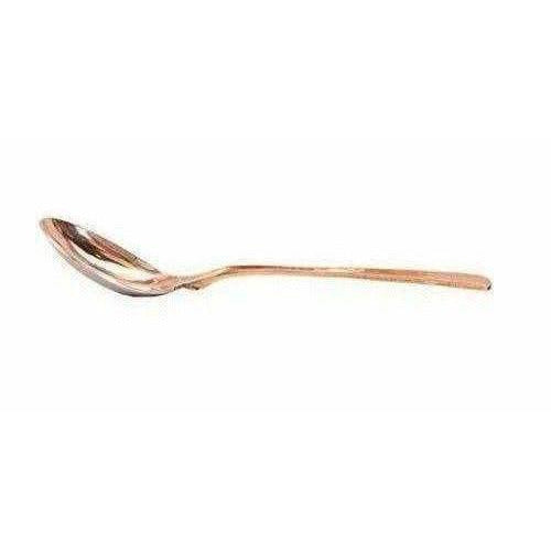 Steel Copper Casserole Bowl With Lid & 1 Serving Spoon - Set Of 2 Pieces | Grocsy