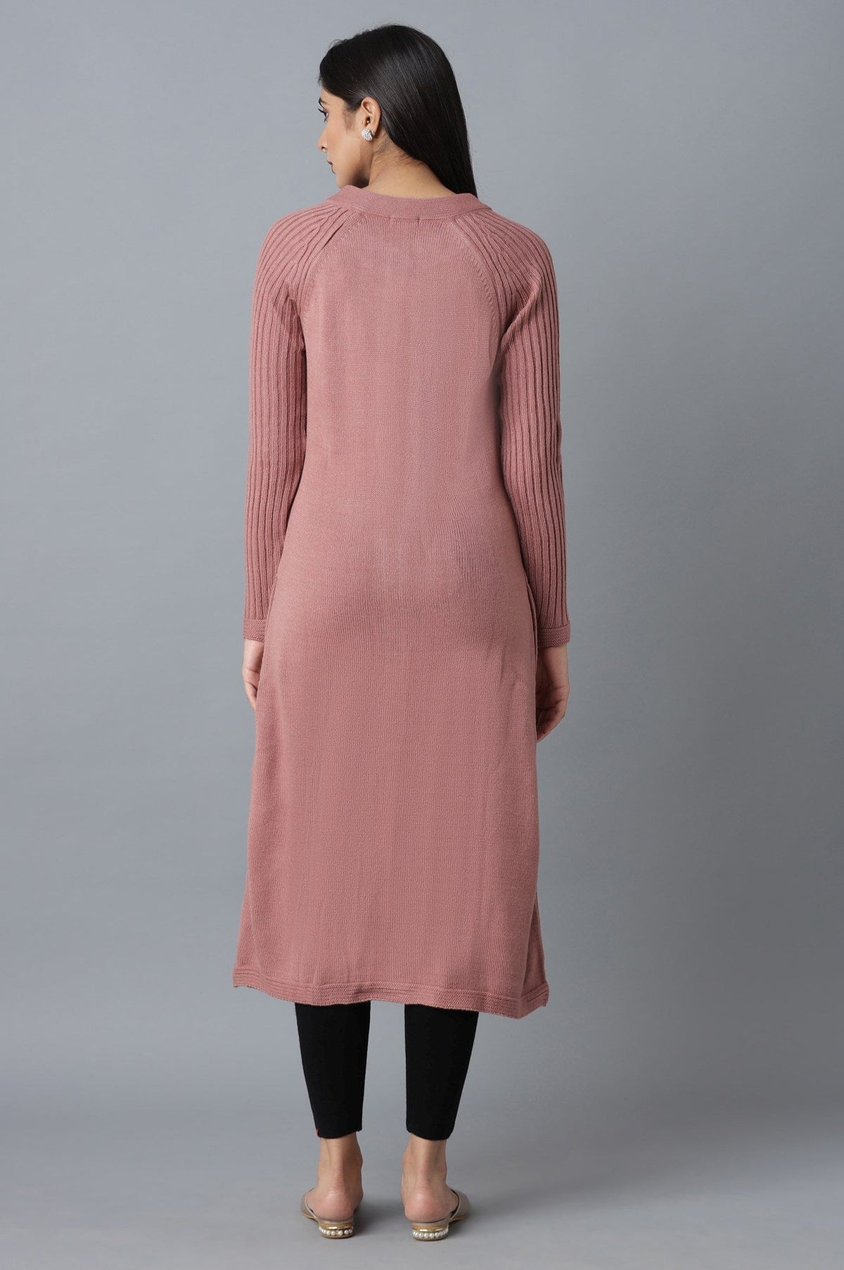 W for Woman Pink Acrowool Jacket | Grocsy