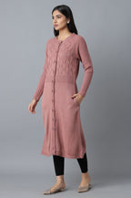W for Woman Pink Acrowool Jacket | Grocsy
