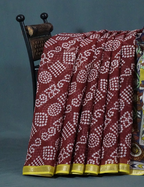 Shades of Maroon With Bandhni Design Pure Kota Cotton Saree By Gayathri Reddy Designer Studio | Grocsy